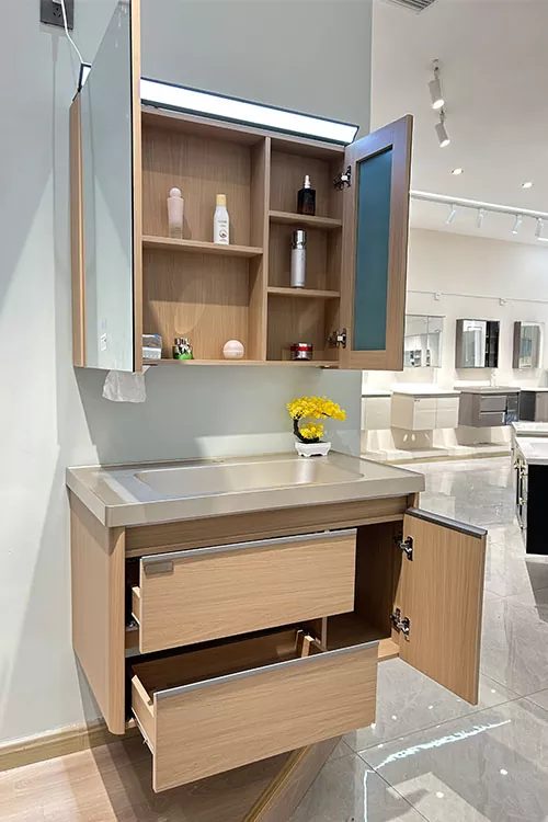 Residential Multi-Layer Solid Wood Bathroom Vanity